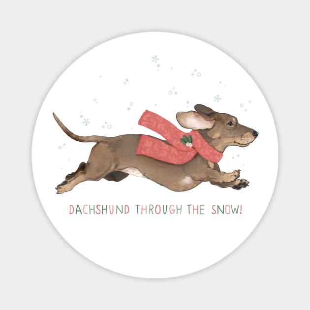 Dachshund Through The Snow Magnet by LauraGraves